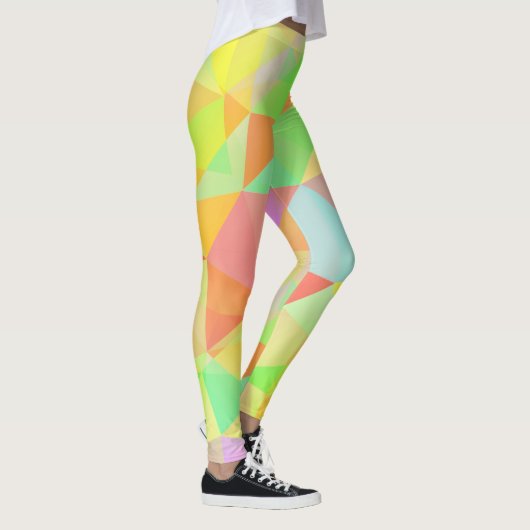 Geweldige modern geometrisch multi-kleurenpatroon leggings (Rechts)
