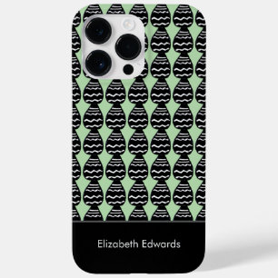 Geweldige modern groen en zwart patroon Case-Mate iPhone 14 pro max hoesje