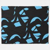 Geweldige moderne kunst blauw / zwart fleece deken (Voorkant (Horizontaal))