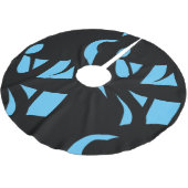 Geweldige moderne kunst blauw / zwart kerstboom rok (Gekanteld)