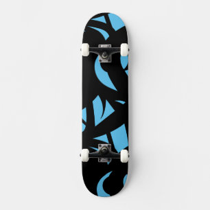 Geweldige moderne kunst blauw / zwart skateboard