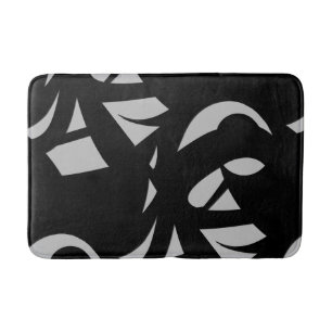 Geweldige moderne kunst grijs / zwart badmat