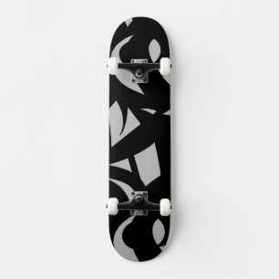 Geweldige moderne kunst grijs / zwart skateboard