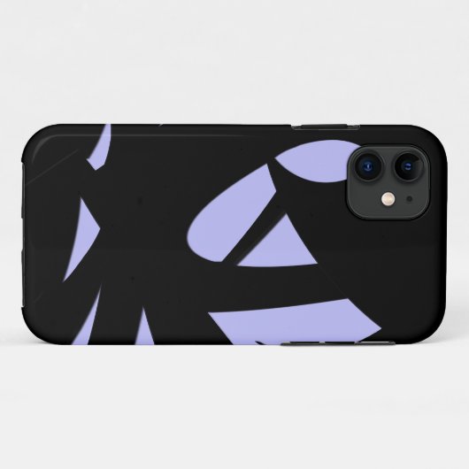 Geweldige moderne kunst zwart en lavender Case-Mate iPhone case (Achterkant (horizontaal))