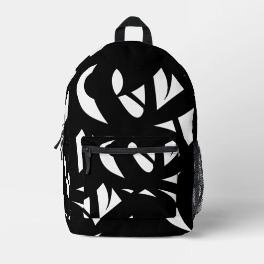 Geweldige moderne kunst zwart-wit bedrukte rugzak (Voorkant)