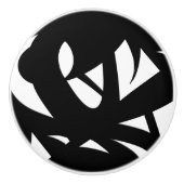 Geweldige moderne kunst zwart-wit keramische knop (Voorkant)