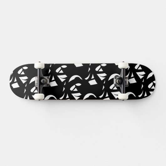 Geweldige moderne kunst zwart-wit skateboard (Horizontaal)
