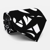 Geweldige moderne kunst zwart-wit stropdas (Opgerold)