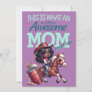 Geweldige Moeder Cowgirl Moederdag Persoonlijk Kaart