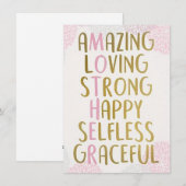 Geweldige Moeder Feestdagenkaart (Voorkant / Achterkant)