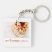 Geweldige moeder sinds 20XX Moderne Moederdag Sleutelhanger (Achterkant)