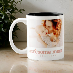 Geweldige moeder sinds 20XX Moderne Moederdag Tweekleurige Koffiemok