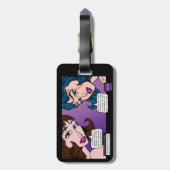 Geweldige Moi Pop Art Bagagelabel (Achterkant verticaal)