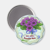 Geweldige Mom Boeket aangepaste magneet (Voorkant / Achterkant)