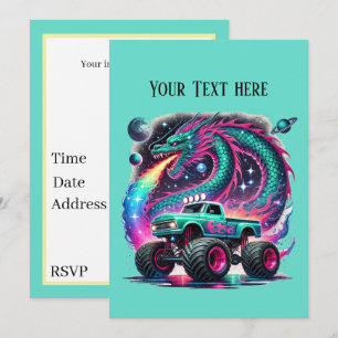 Geweldige monstertruck jongens Verjaardagsfeest Kaart