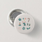 Geweldige mooie kerstversieringen ronde button 3,2 cm (Voorkant /achterkant)