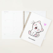 Geweldige Mooie Kitty Kat op Wit Planner (Display)