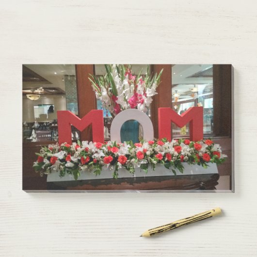 Geweldige Mouther's Day met bedankt kleurrijk Post-it® Notes (Op bureau)