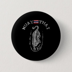 Geweldige Muay Thai Kickboksen Tijger - Heren Dame Ronde Button 5,7 Cm