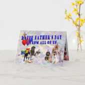 Geweldige Multi Breed Happy Vaderdag Kaart (Gele Bloem)