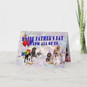 Geweldige Multi Breed Happy Vaderdag Kaart