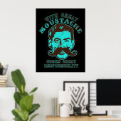 Geweldige mustache afdrukken poster (Thuiskantoor)