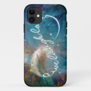 Geweldige mystisch ineindigheidsymbool "Live Laugh iPhone 11 Hoesje