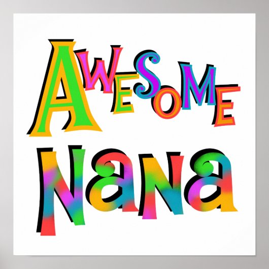 Geweldige Nana T-shirts en geschenken Poster (Voorkant)
