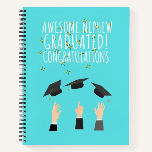 Geweldige neef is afgestudeerd gefeliciteerd notitieboek (Voorkant)