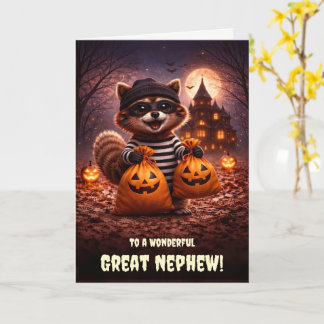 Geweldige neef of kleinneef Fijne Halloween Leuk Kaart