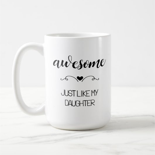 Geweldige net als dochtermoeder koffiemok (Links)