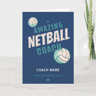 Geweldige Netball Coach Persoonlijke Naam Bedankkaart