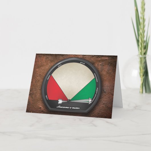 Geweldige-o-meter Bedankkaart (Voorkant)