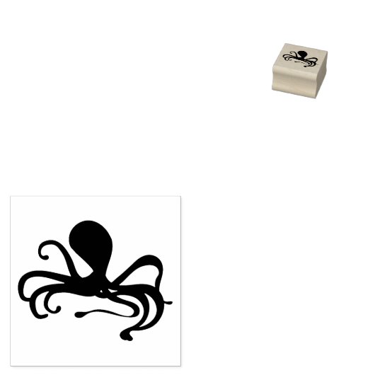 Geweldige octopus 	rubberstempel (Gestempeld)