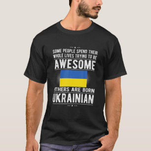 Geweldige Oekraïense vlag Oekraïense wortels T T-shirt