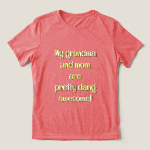 Geweldige oma en moeder zijn een dynamisch duo Tri-Blend shirt