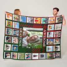 Geweldige oma foto collage zwart rood tartan