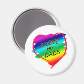 Geweldige ontwerp voor Gay Dads Magneet (Voorkant / Achterkant)