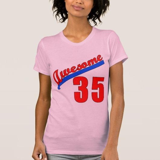 Geweldige op 35 jaar t-shirt (Voorkant)