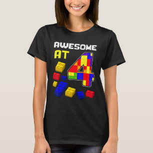 Geweldige op 4 jaar oud blokgebouw Kinder brick B T-shirt