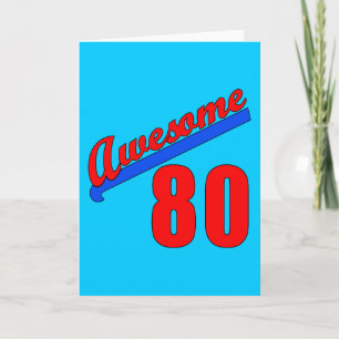 Geweldige op 80 jaar Oude 80ste verjaardag Kaart