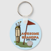 Geweldige Opa Golf sleutelhanger (Voorkant)