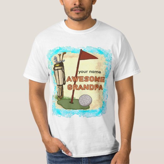 Geweldige opa Golf T-shirt (Voorkant)