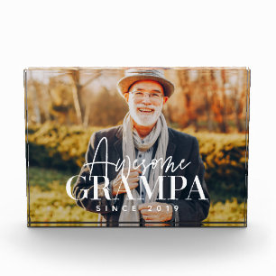 Geweldige opa sinds 20XX Eenvoudig Elegant Fotoblokken