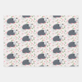 Geweldige oppossum Possum wrapping paper floral ro (Voorkant 3)