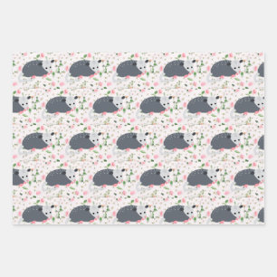 Geweldige oppossum Possum wrapping paper floral ro
