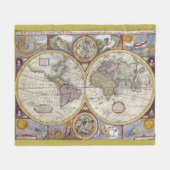 Geweldige  oude wereldkaarten Antiek kaarten Fleece Deken (Voorkant (Horizontaal))