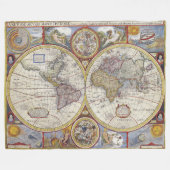 Geweldige  oude wereldkaarten Antiek kaarten Fleece Deken (Voorkant (Horizontaal))