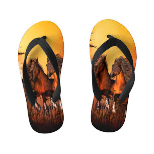 Geweldige paarden kinder teenslippers