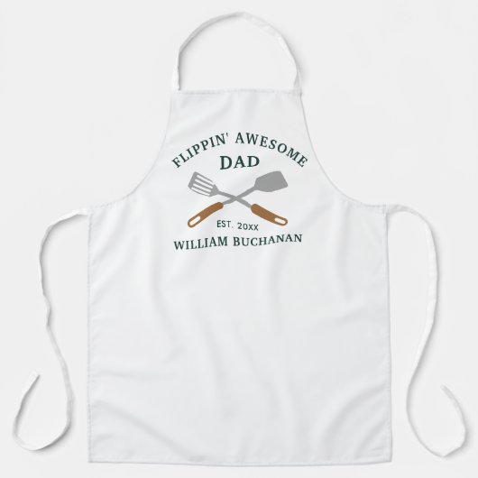 Geweldige Pap BBQ Vader Grilling Chef Schort (Voorkant)